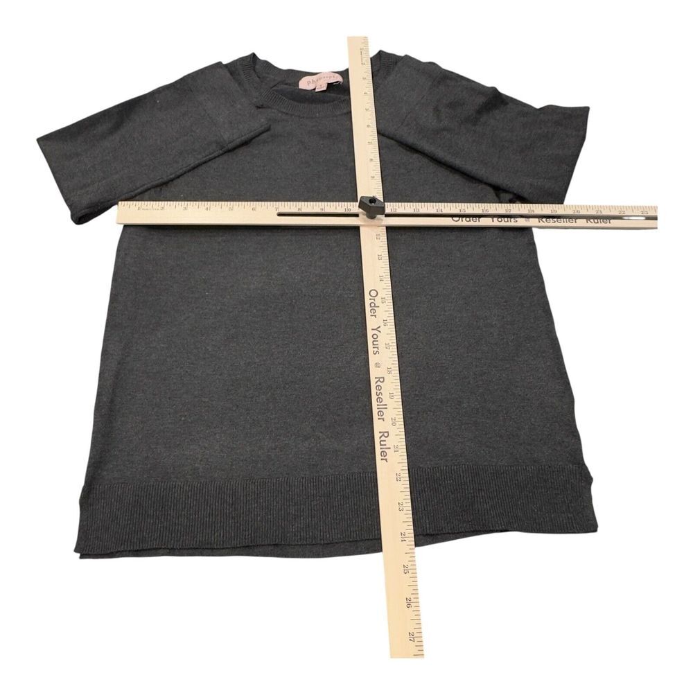 Philosophy Republic Clothing Women's Long Sleeve Heather/Black Sweater- Small - Picture 4 of 8